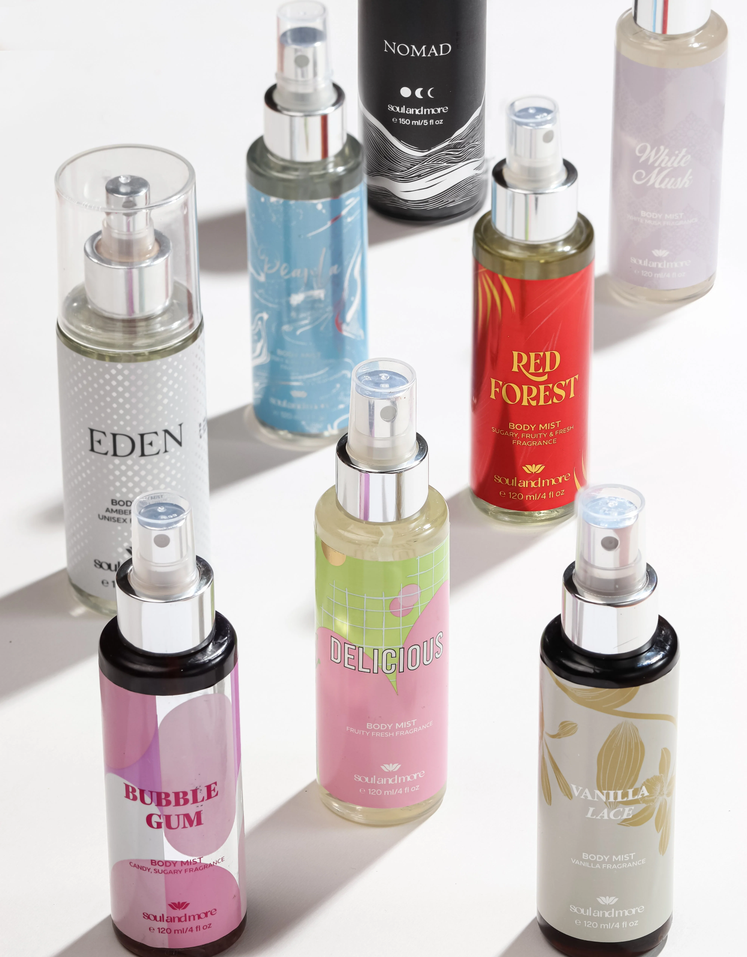 Body mists and perfumes collection